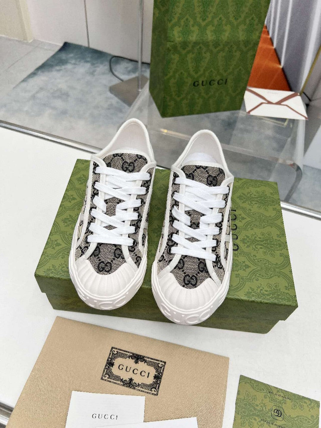GG Chunky Sneaker 35mm Black Grey White Monogram Canvas457425