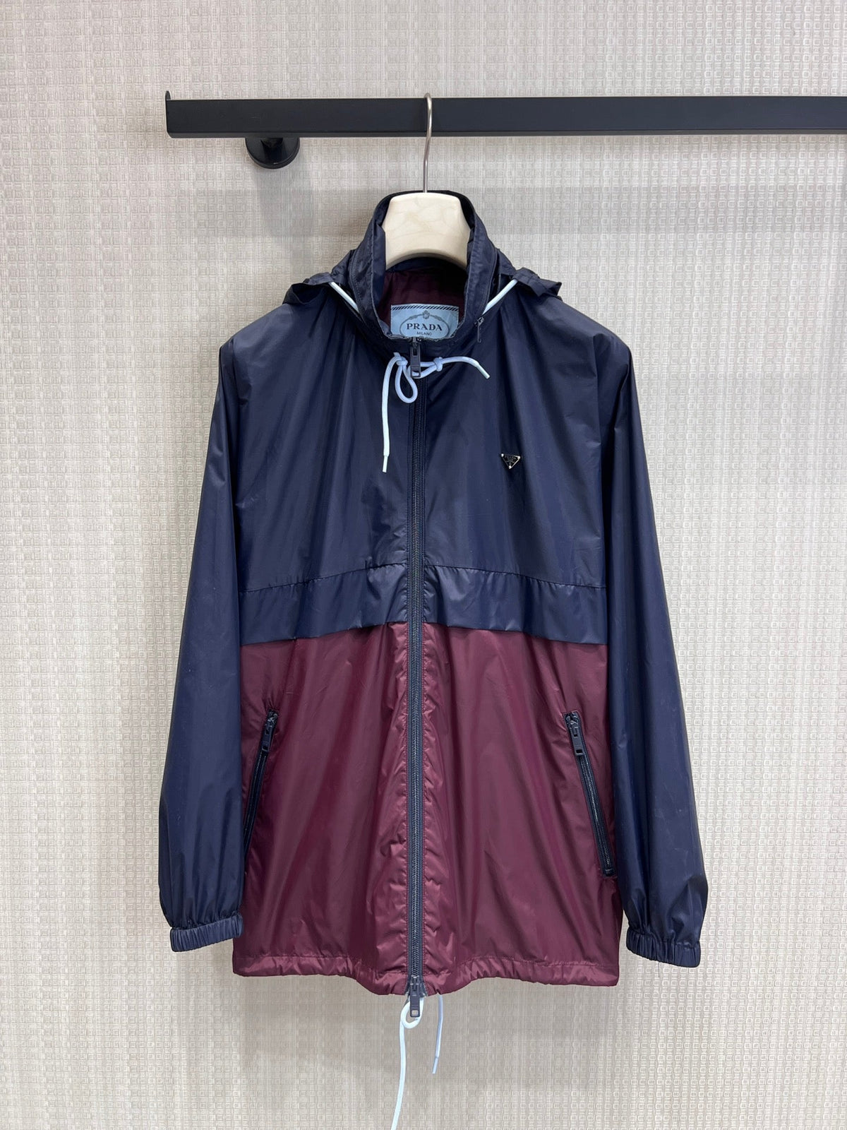 Prada 26s Blouson Jacket Blue Garnet Re-Nylon 370166
