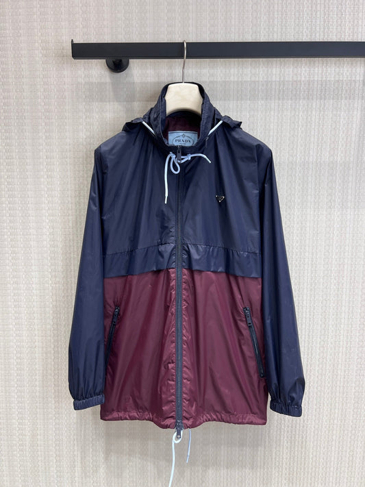 Prada 26s Blouson Jacket Blue Garnet Re-Nylon 370166