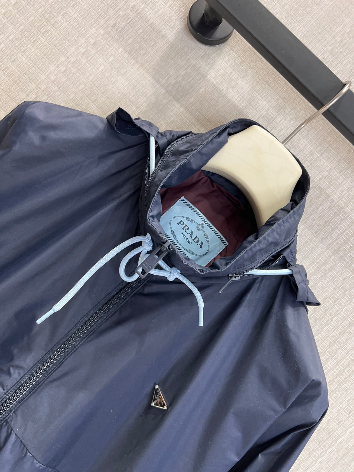 Prada 26s Blouson Jacket Blue Garnet Re-Nylon 370166