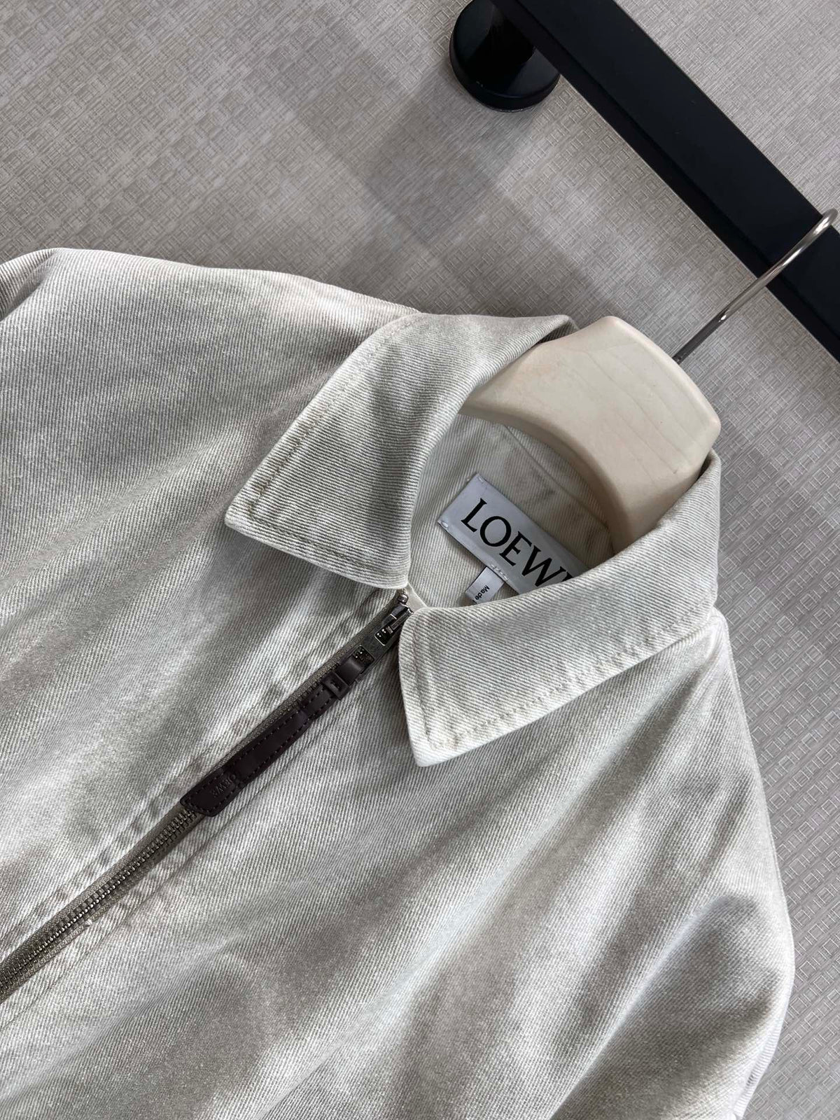 Loewe 26s Draped Jacket Light Grey Cotton 370171