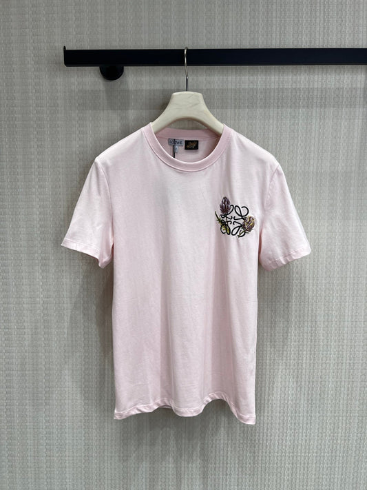 Loewe Regular Fit T-shirt Light Pink Cotton