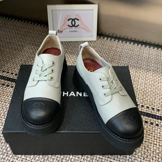 CC 26s Platform Oxfords Shoe Black Cream Cowhide 965867