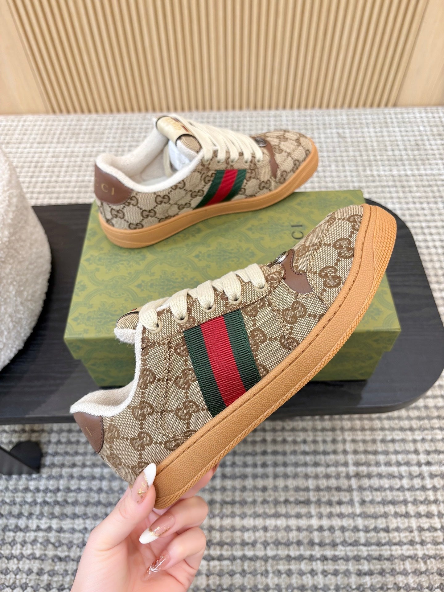 Gucci 26s Sneakers In Brown Gg Canvas