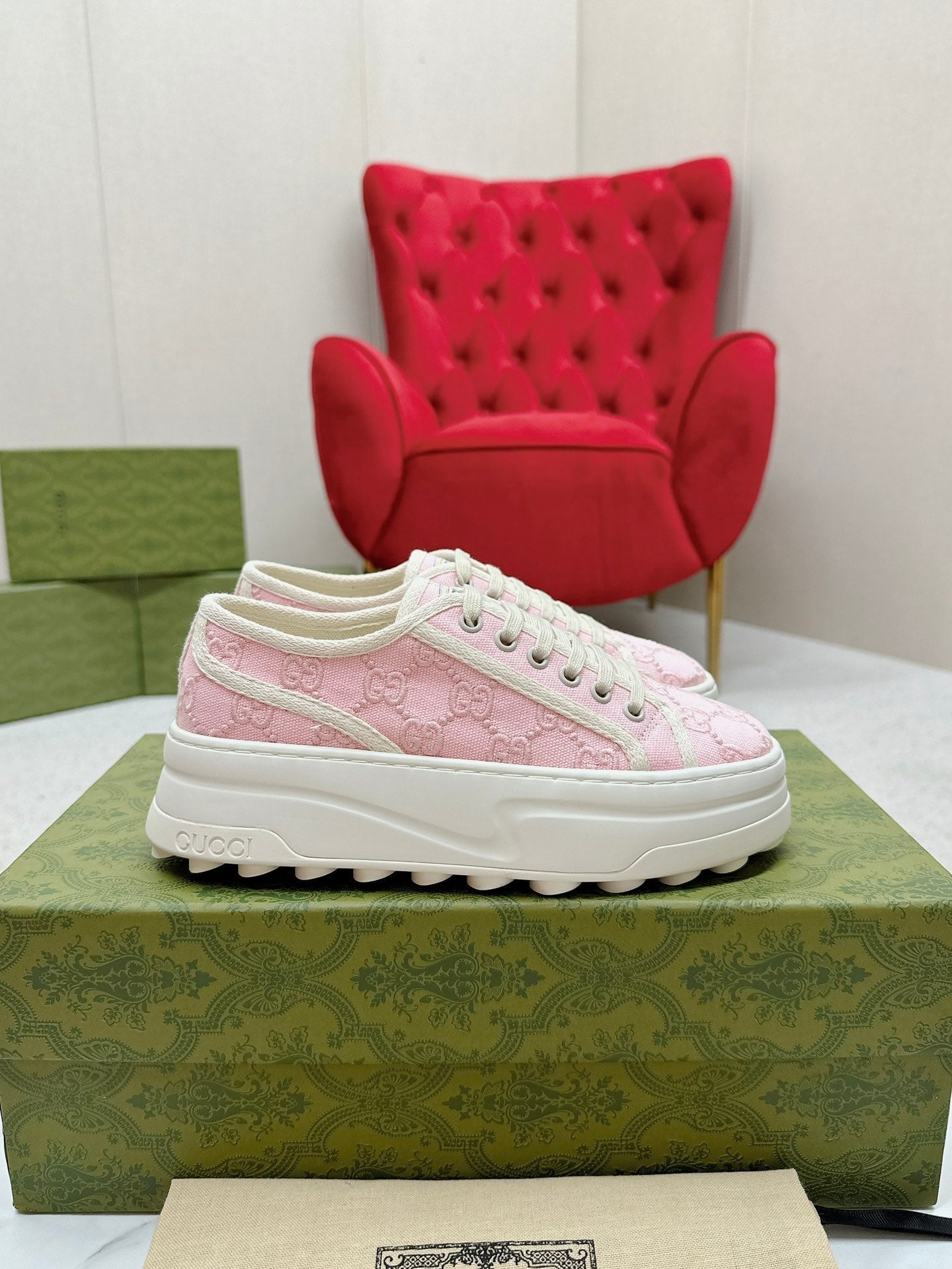 GG Tennis 1977 Sneakers Light Pink Canvas 457416