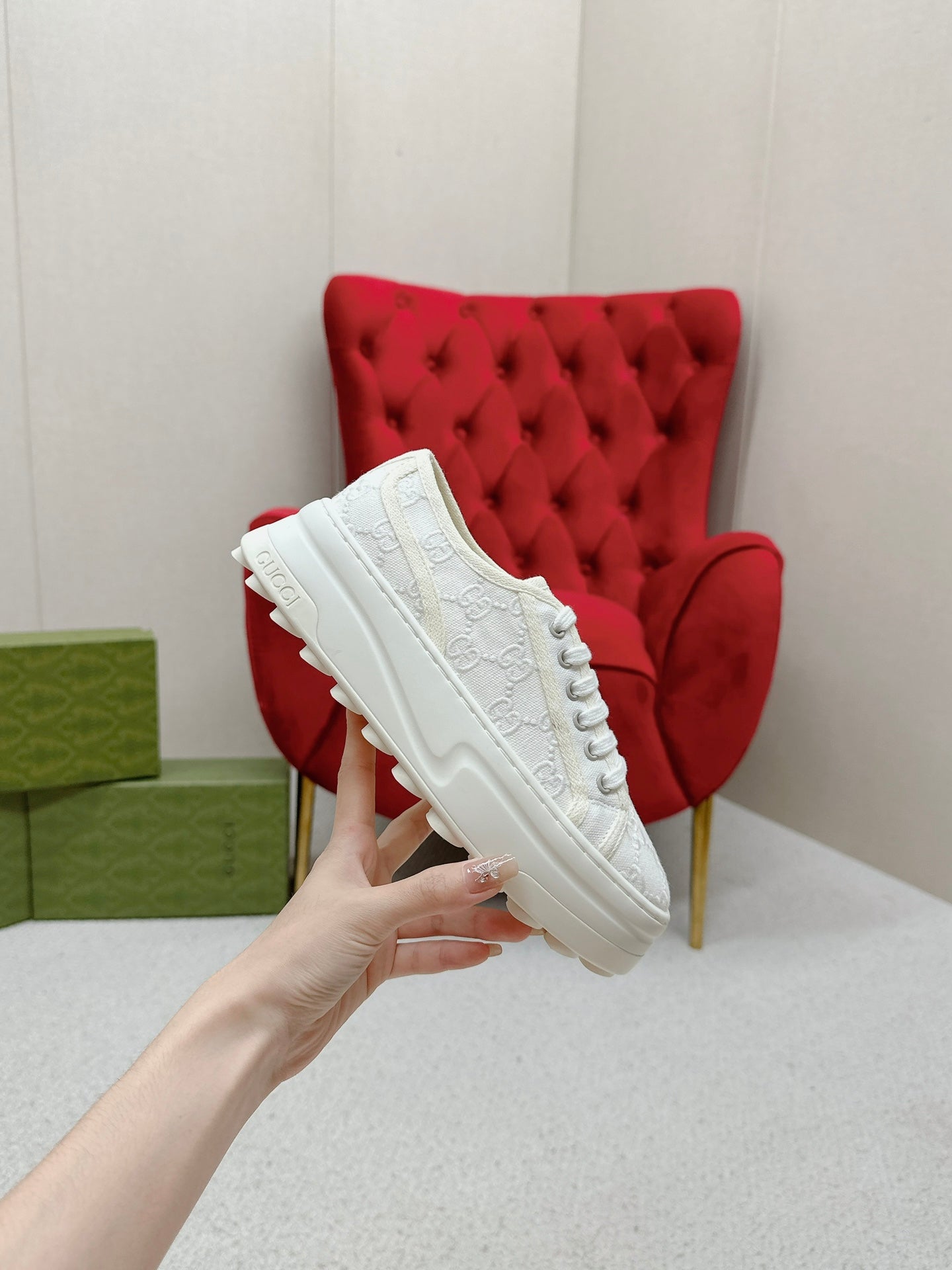 GG Tennis 1977 Sneakers White Canvas 457415