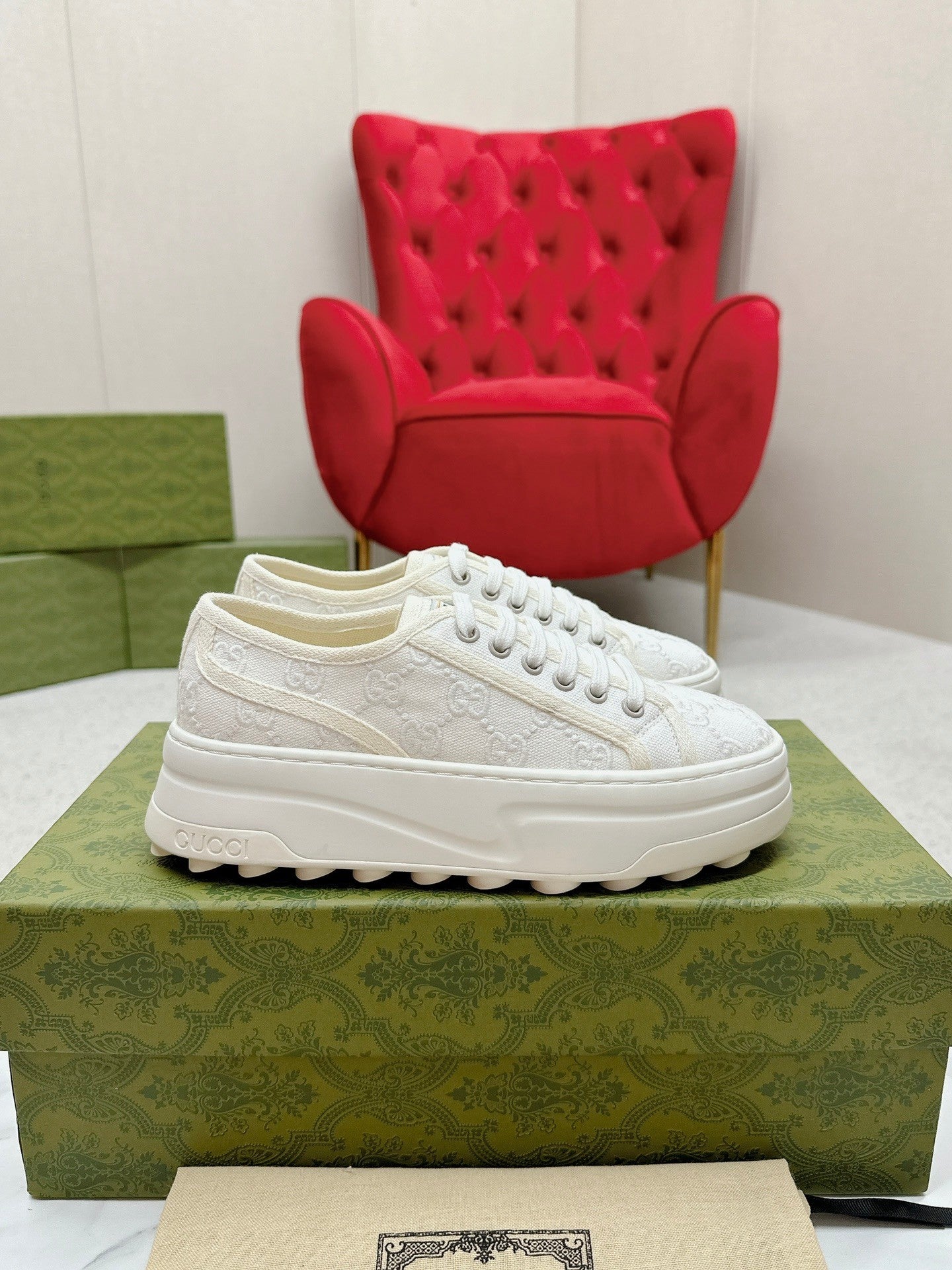 GG Tennis 1977 Sneakers White Canvas 457415