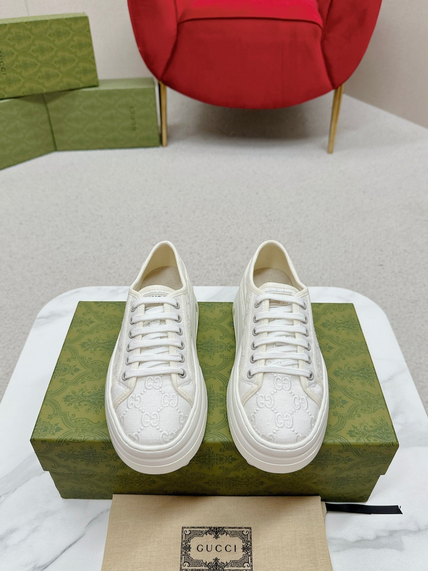 GG Tennis 1977 Sneakers White Canvas 457415