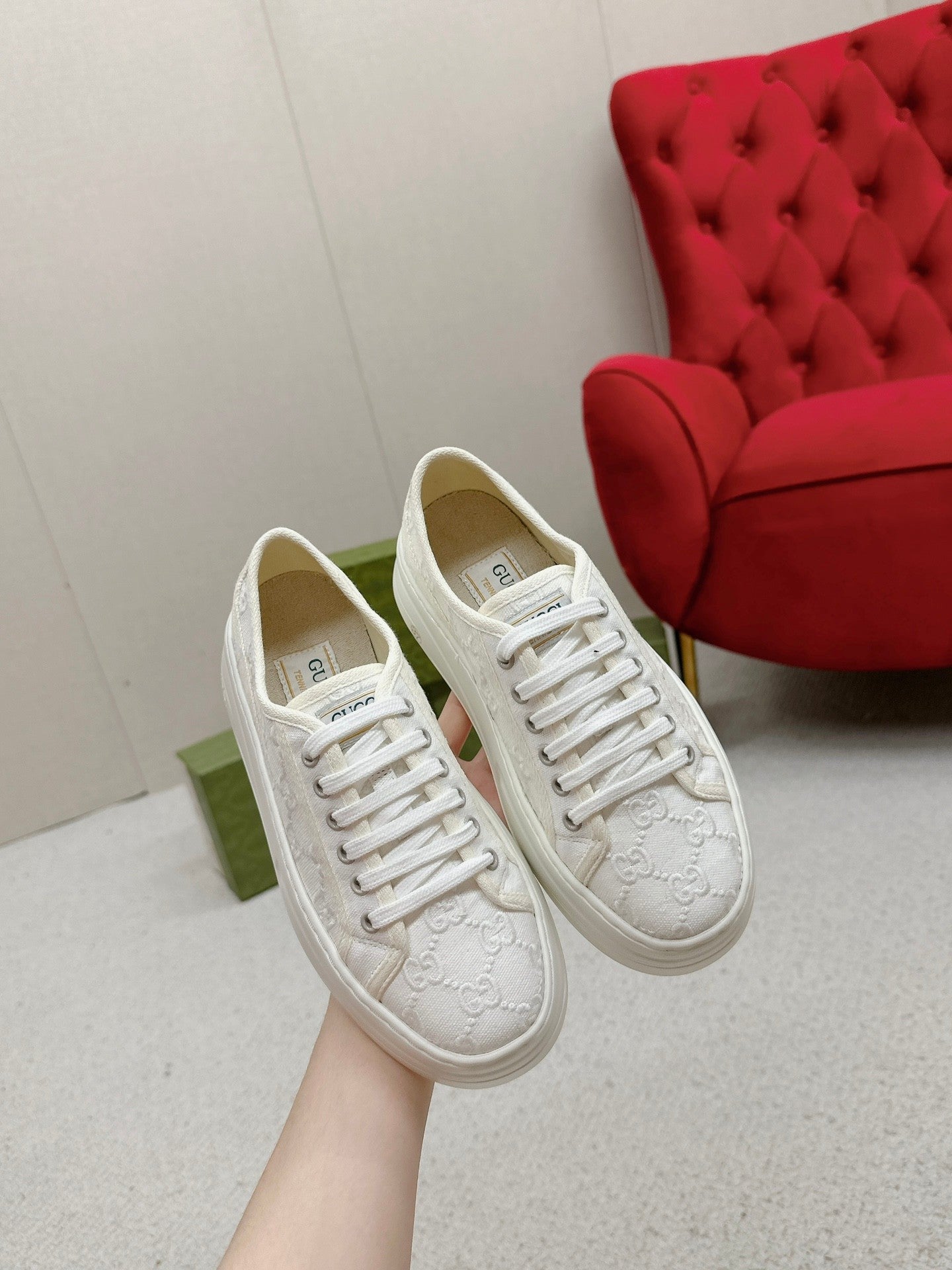 GG Tennis 1977 Sneakers White Canvas 457415