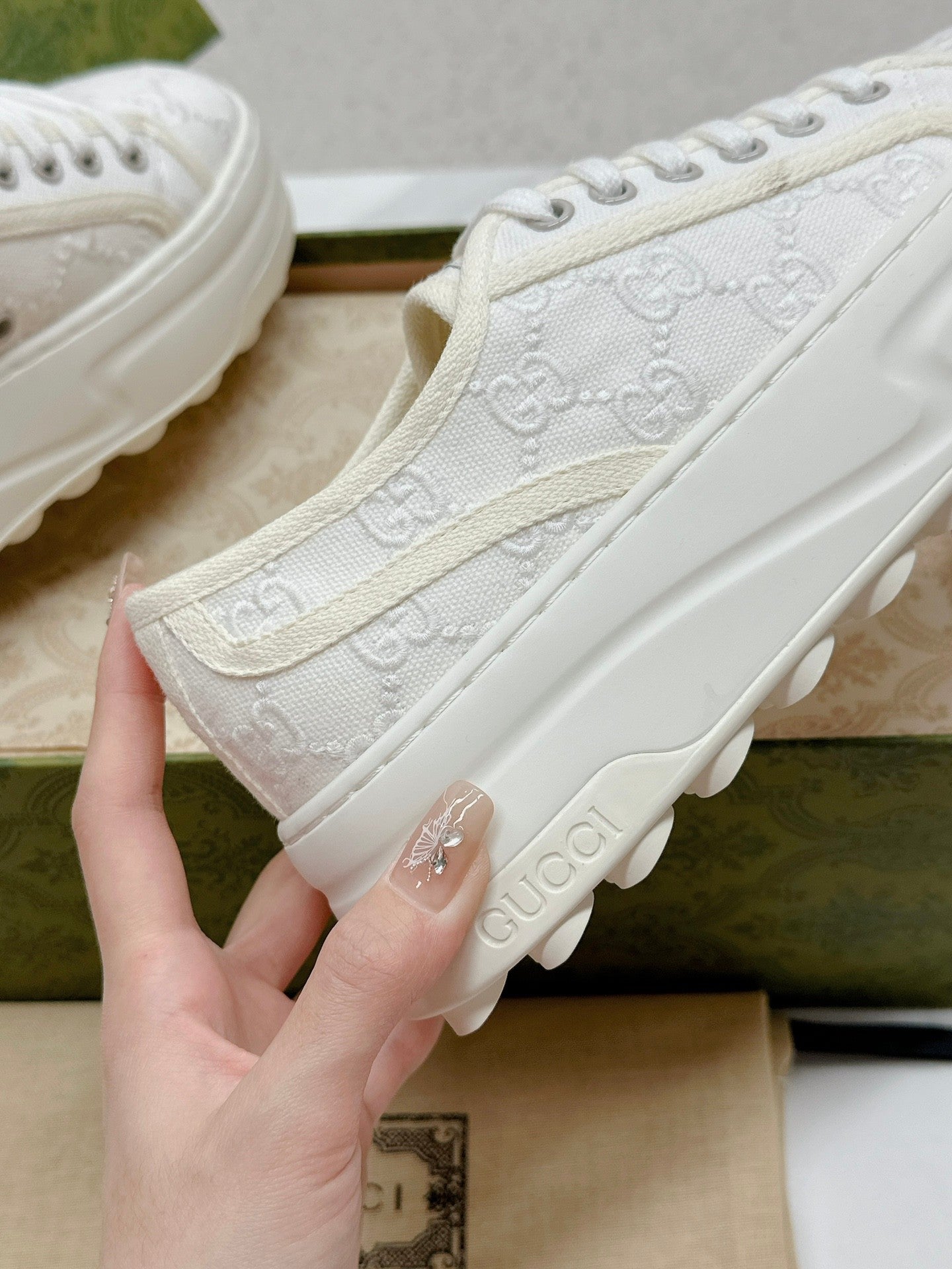 GG Tennis 1977 Sneakers White Canvas 457415