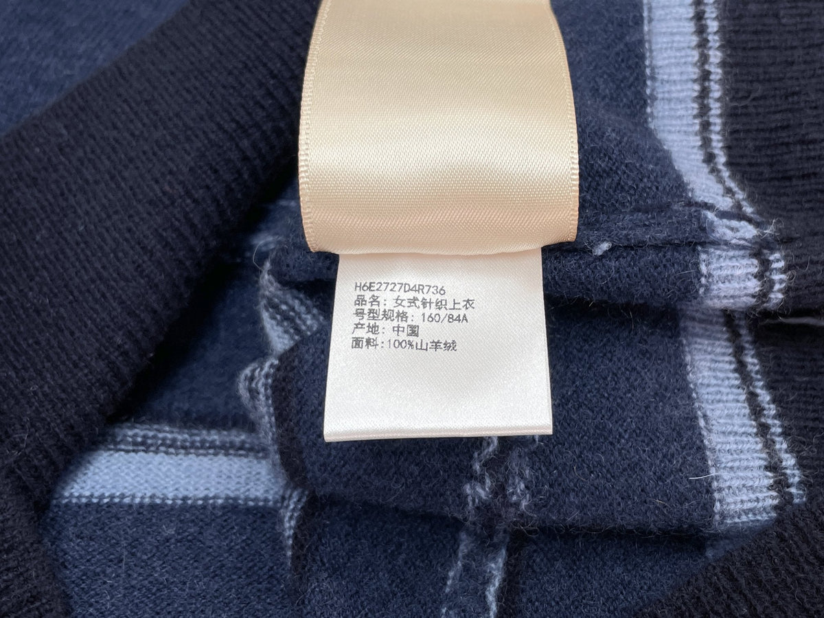 HM Color Block Striped Knit Cardigan Cashmere
