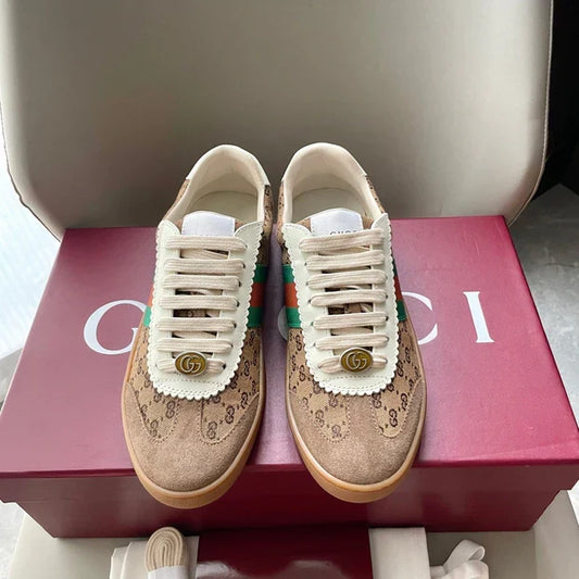 GG 26 Sneaker Brown Canvas Suede 632802
