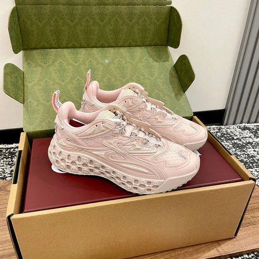 GG 26 Casual Sneakers Light Pink Mesh Cowhide 632866