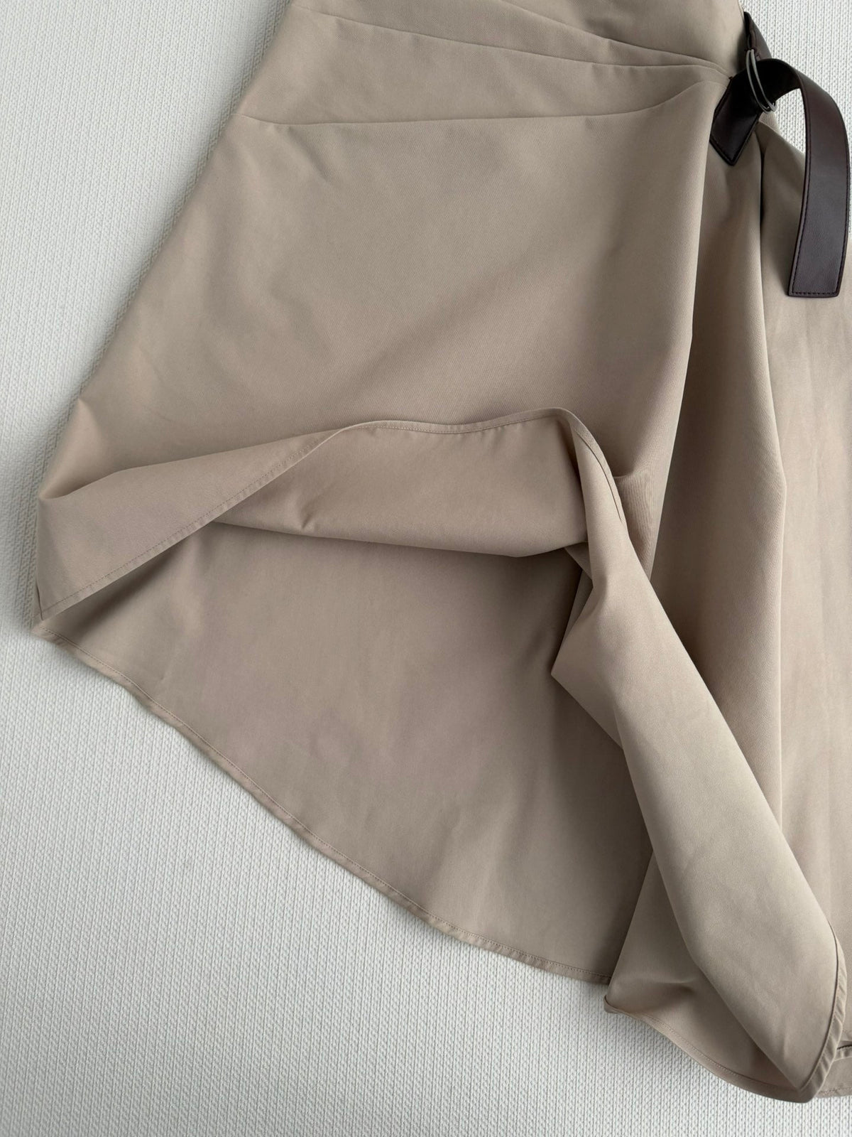 Loewe Pleated Midi Skirt Light Khahi Cotton 352925