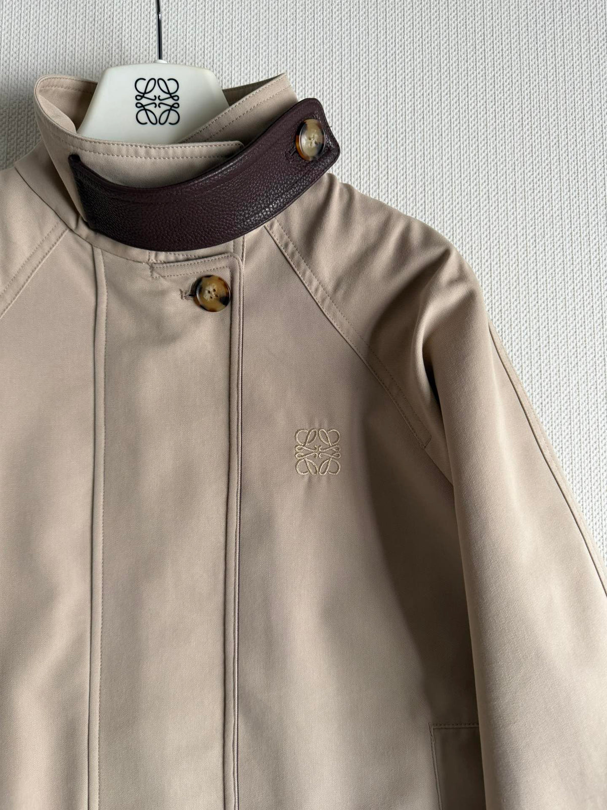 Loewe Trench Coat Light Khahi Cotton 352924