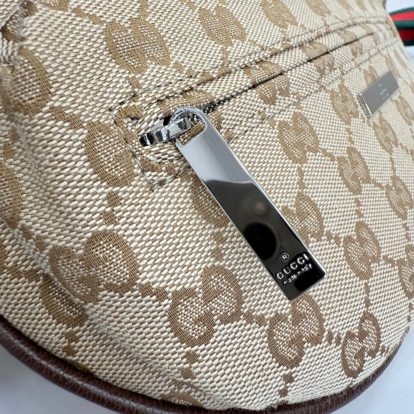 GG Tag Small Crossbody Bag Beige Canvas 141748