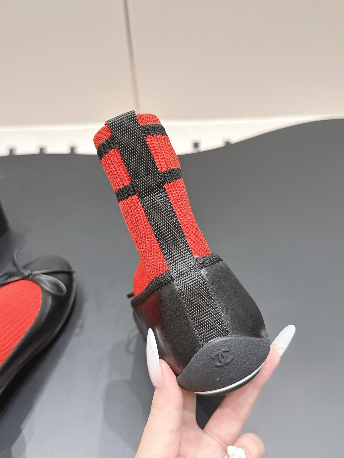 CC 26s Sneakers Black Red Lambskin Mesh 922674