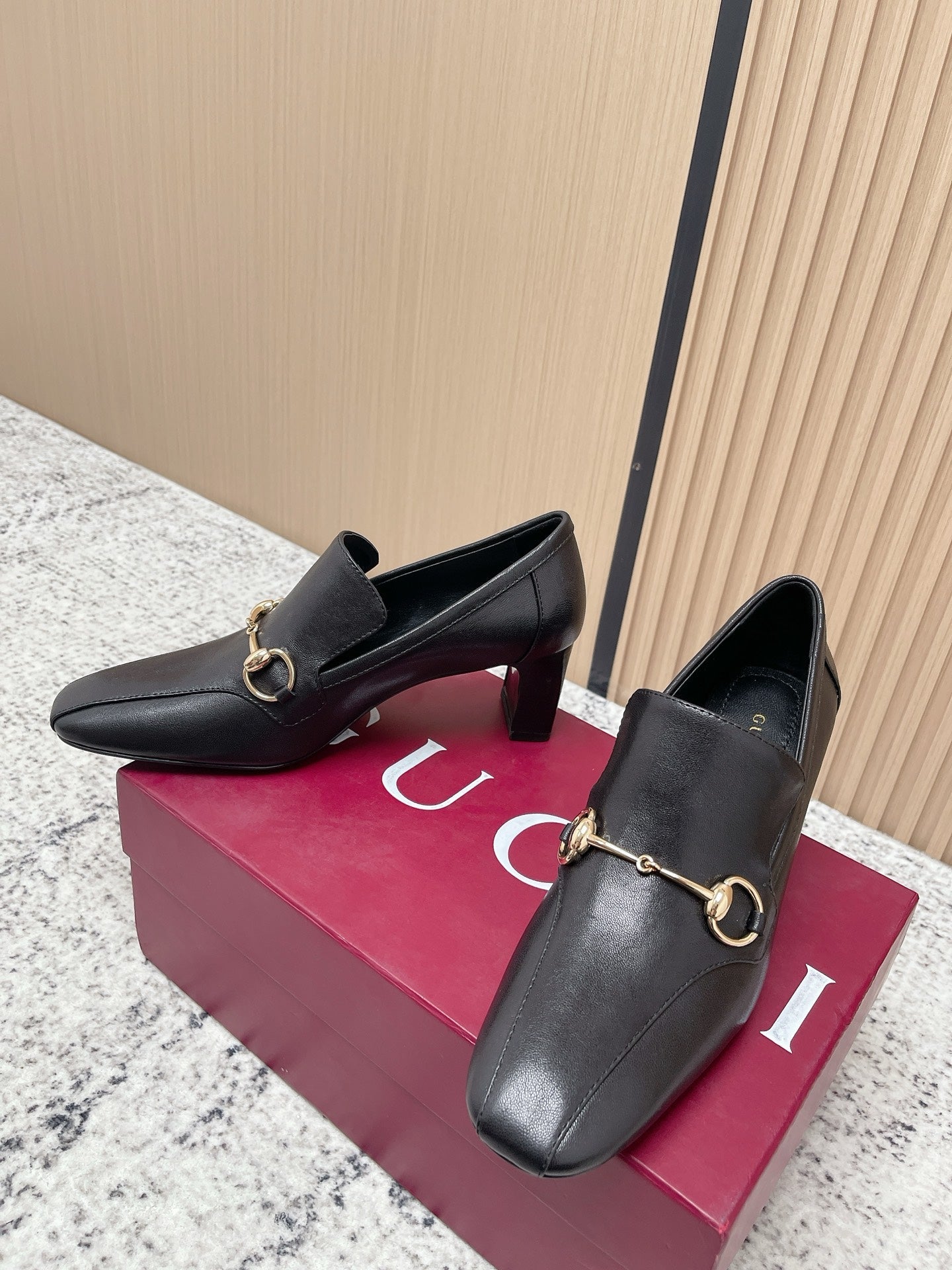 GG Jordaan Loafer High Heel Black Cowhide 752227