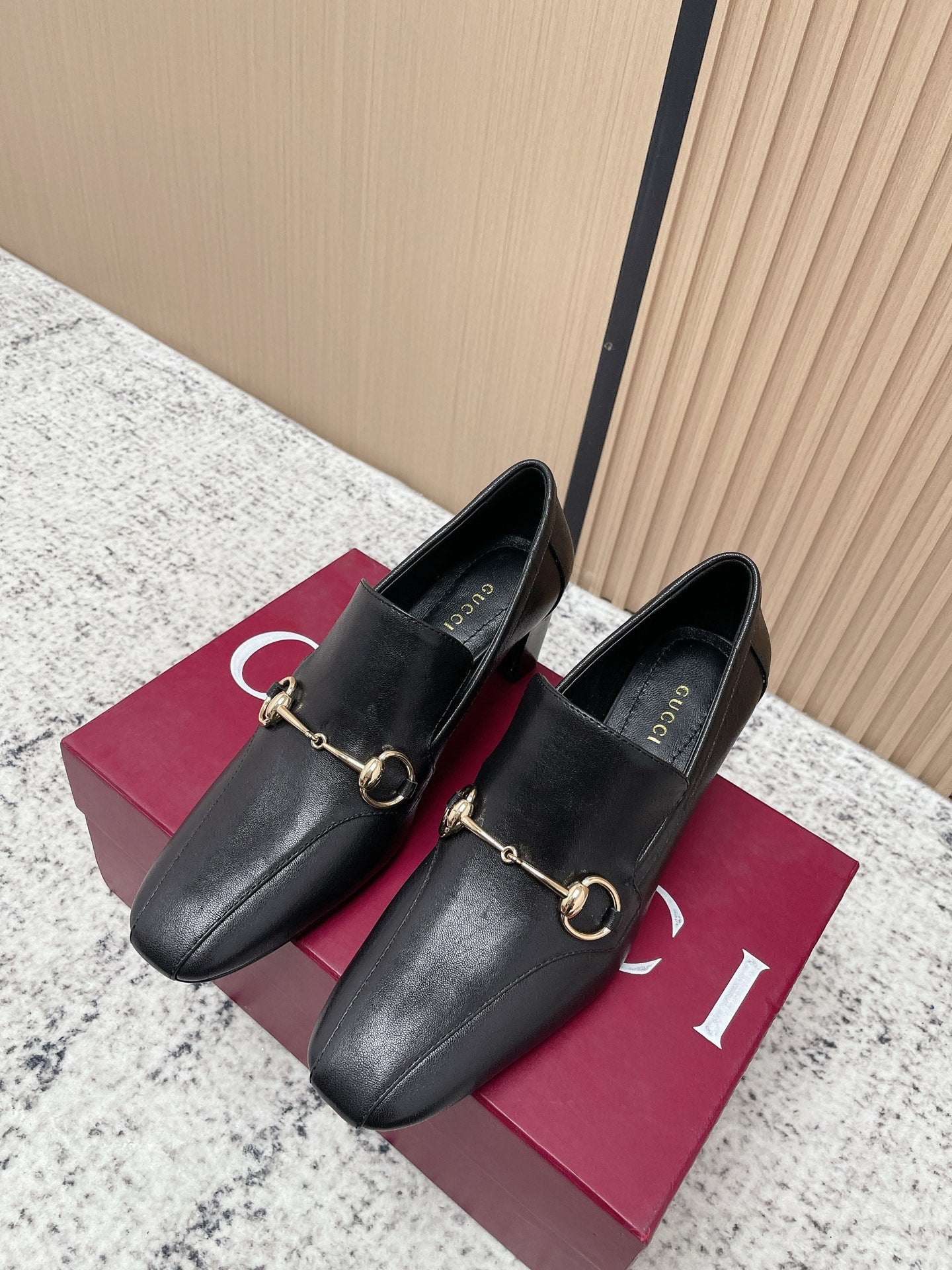 GG Jordaan Loafer High Heel Black Cowhide 752227