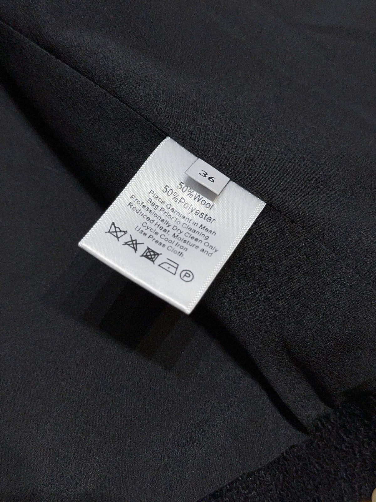 YSL 26s Cropped Jacket Navy Blue Tweed 413215
