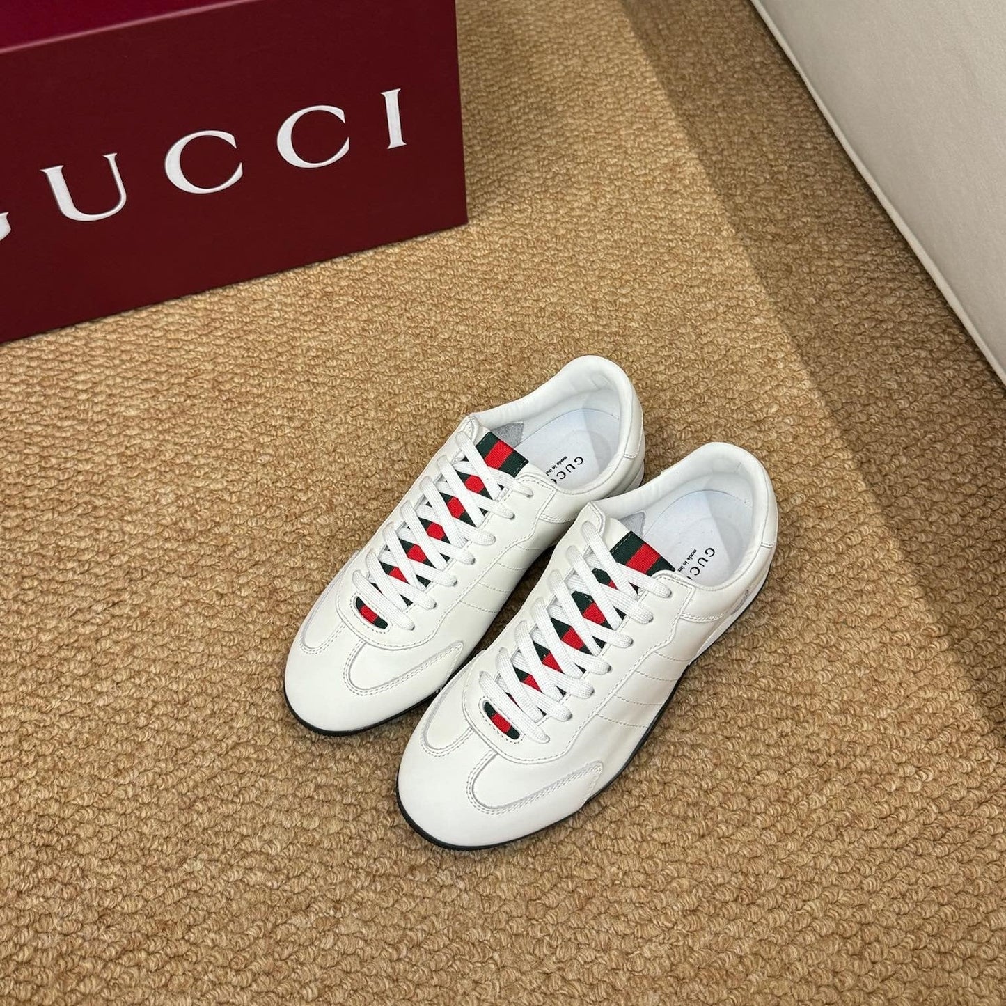GG 26s Shift Sneakers White Leather 691471