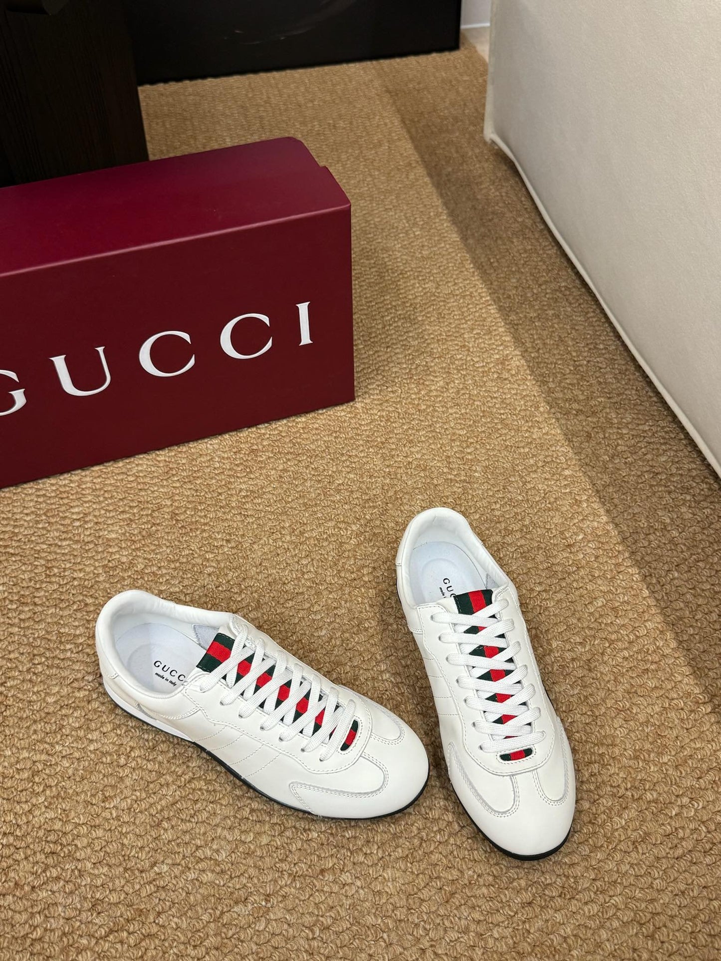 GG 26s Shift Sneakers White Leather 691471