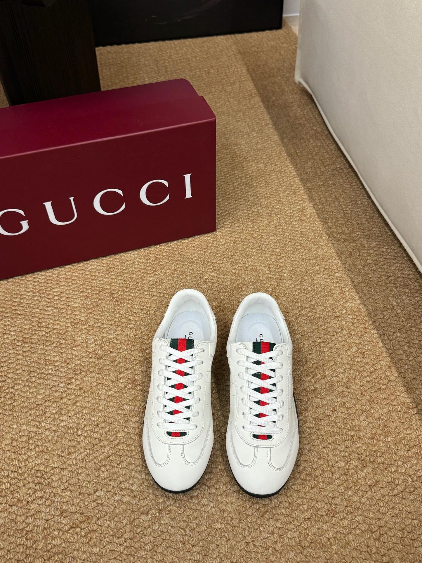 GG 26s Shift Sneakers White Leather 691471