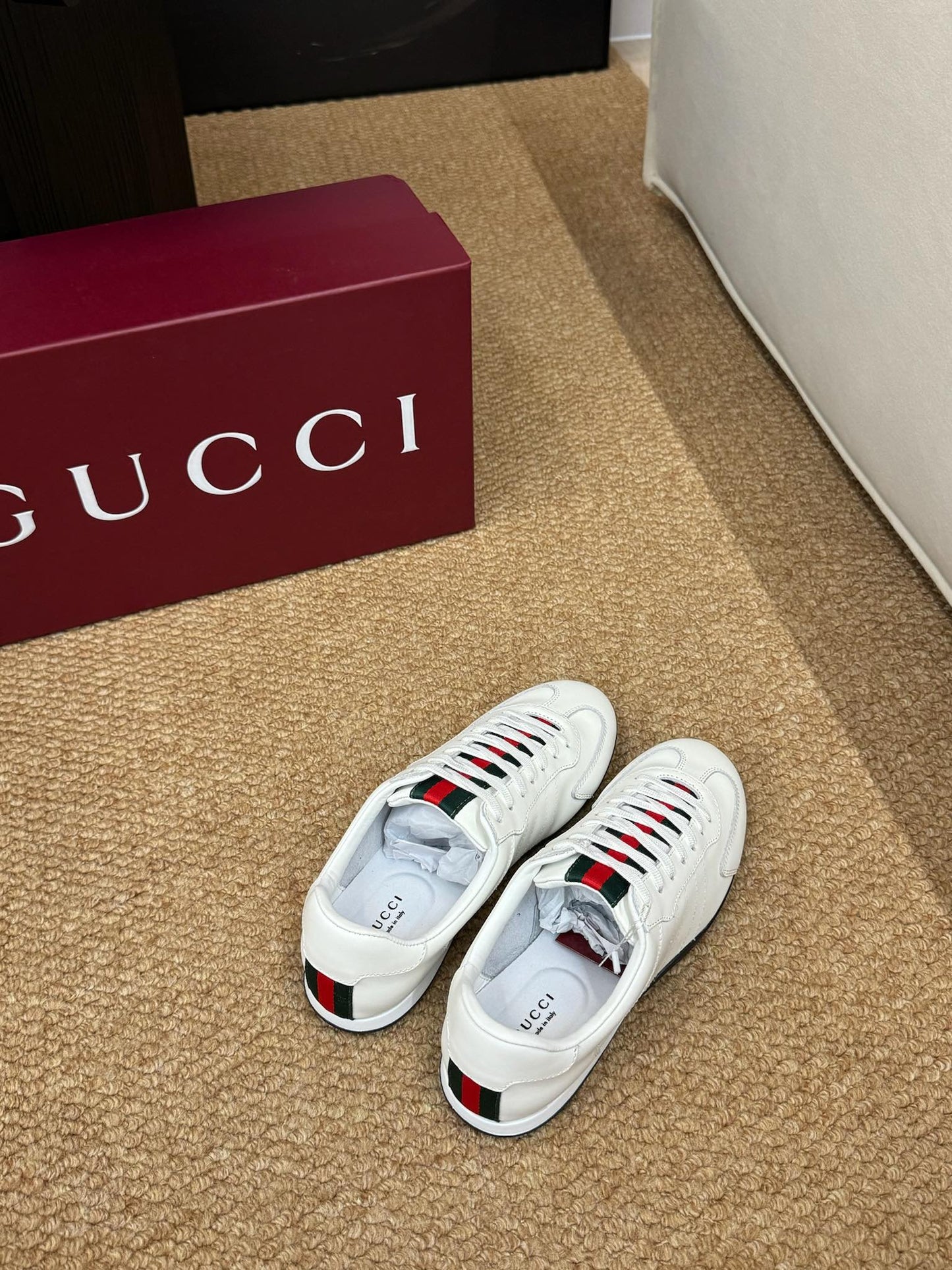 GG 26s Shift Sneakers White Leather 691471