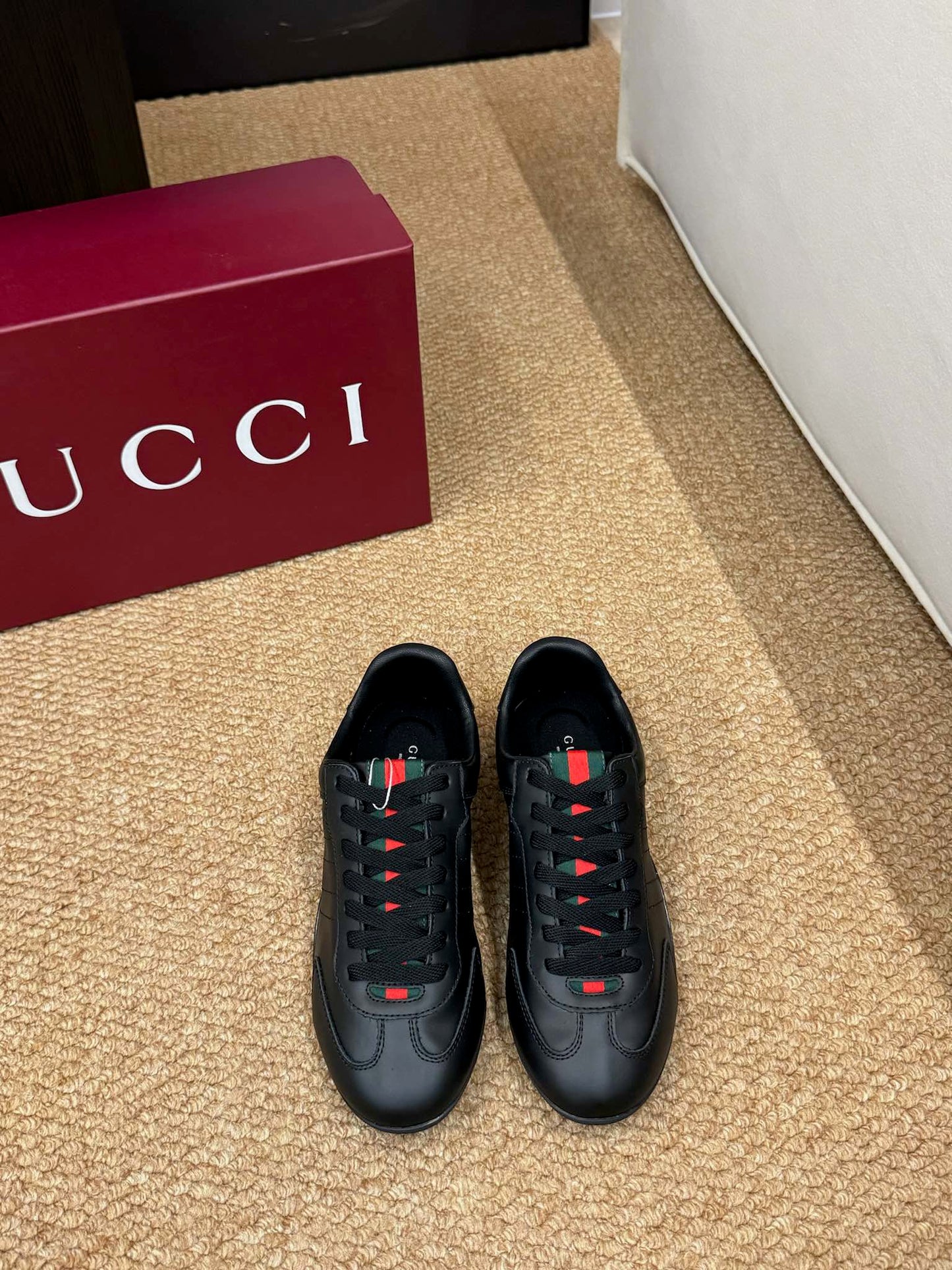 GG 26s Shift Sneakers Black Leather 691472