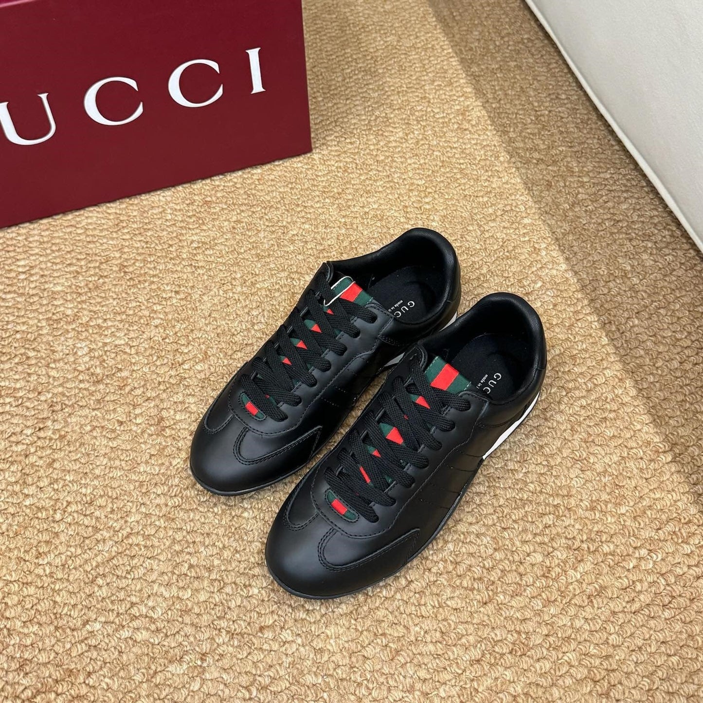 GG 26s Shift Sneakers Black Leather 691472