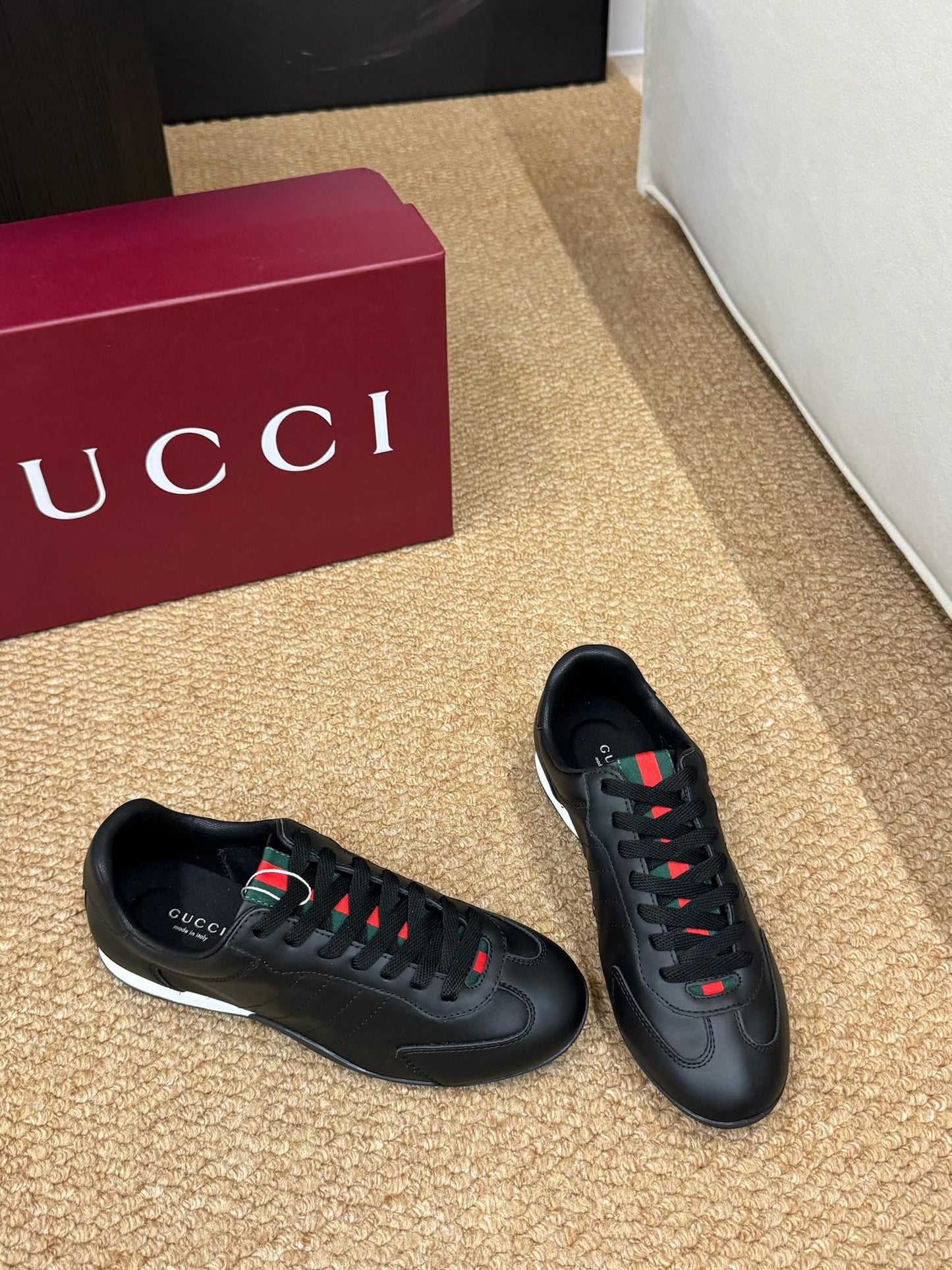 GG 26s Shift Sneakers Black Leather 691472