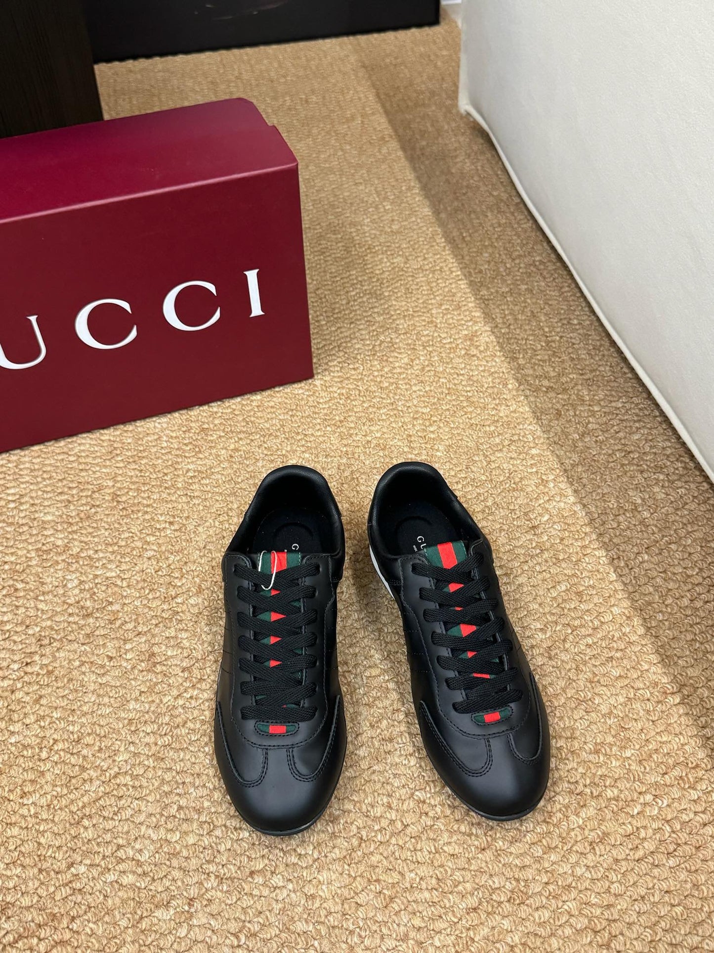 GG 26s Shift Sneakers Black Leather 691472