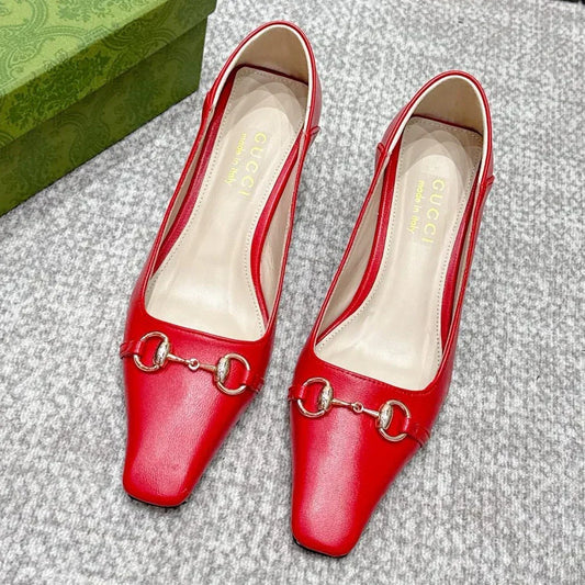 Gucci 2026 Pump 55mm Red Sheepskin
