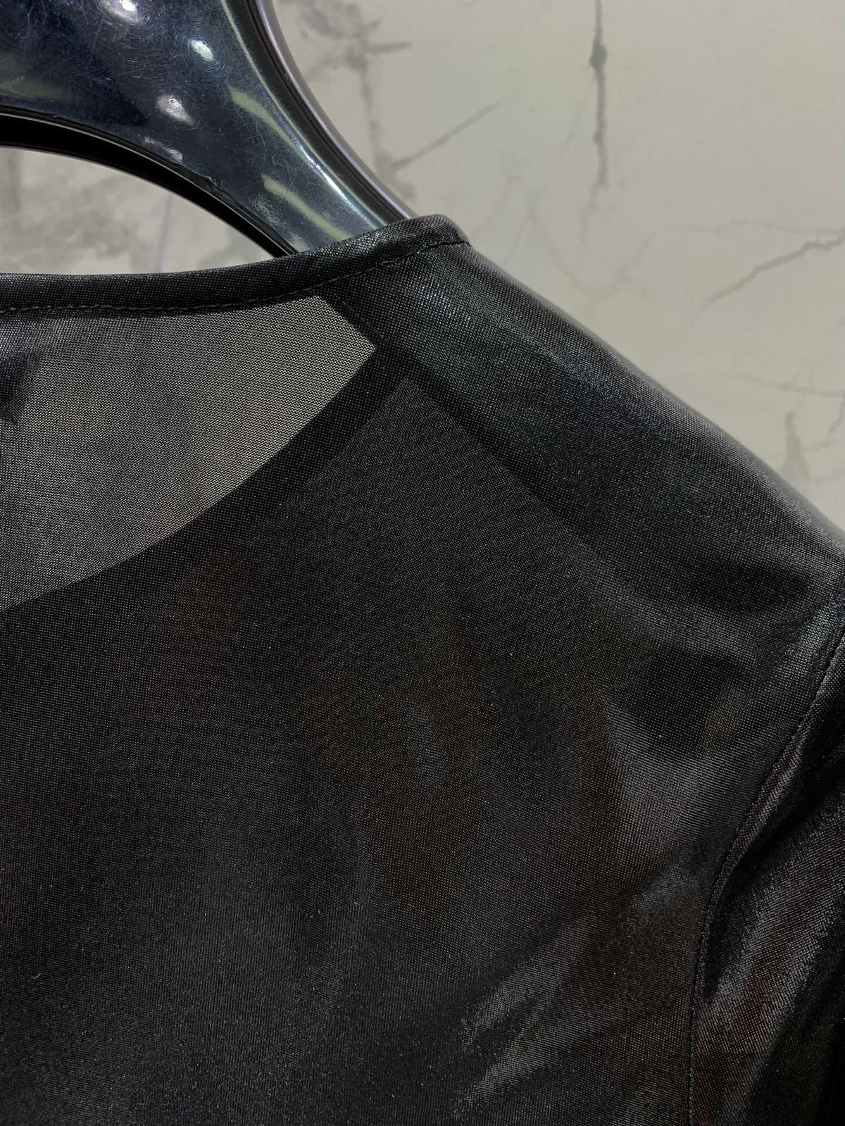 YSL 26s Blouse Metallic Black Polyester 408633