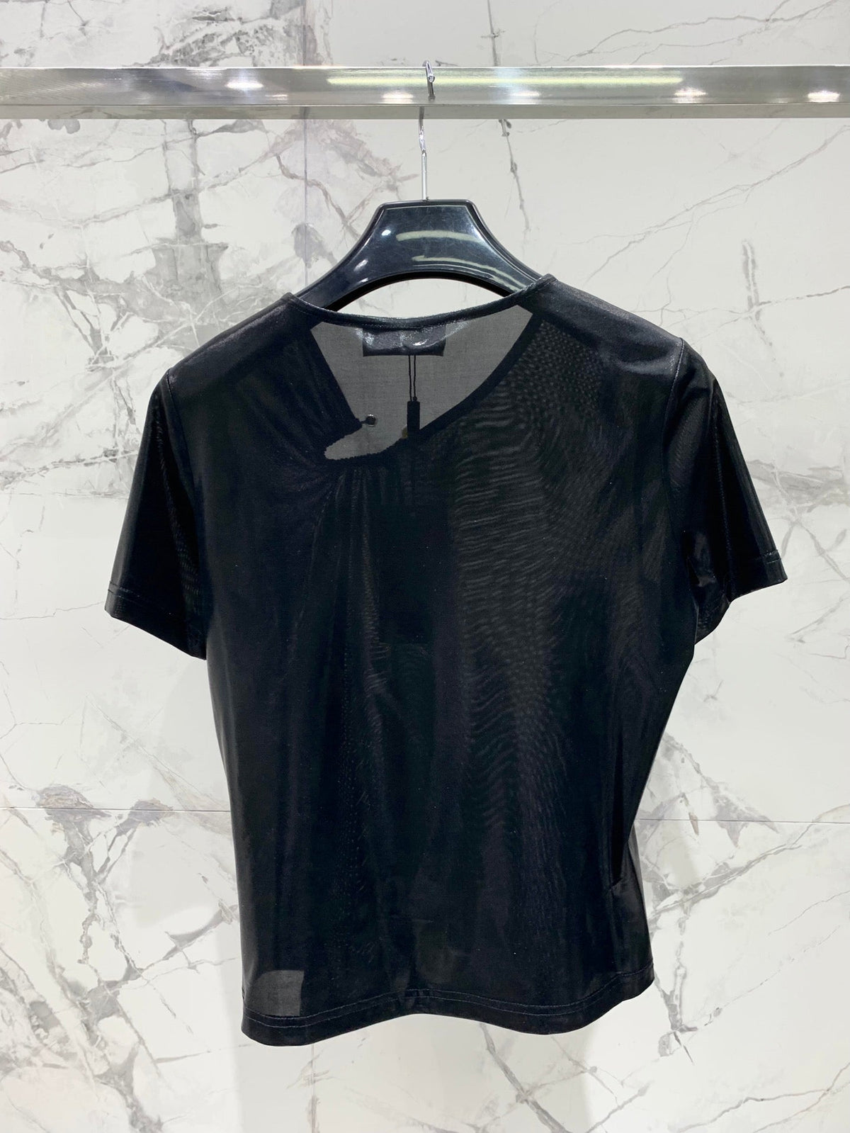 YSL 26s Blouse Metallic Black Polyester 408633