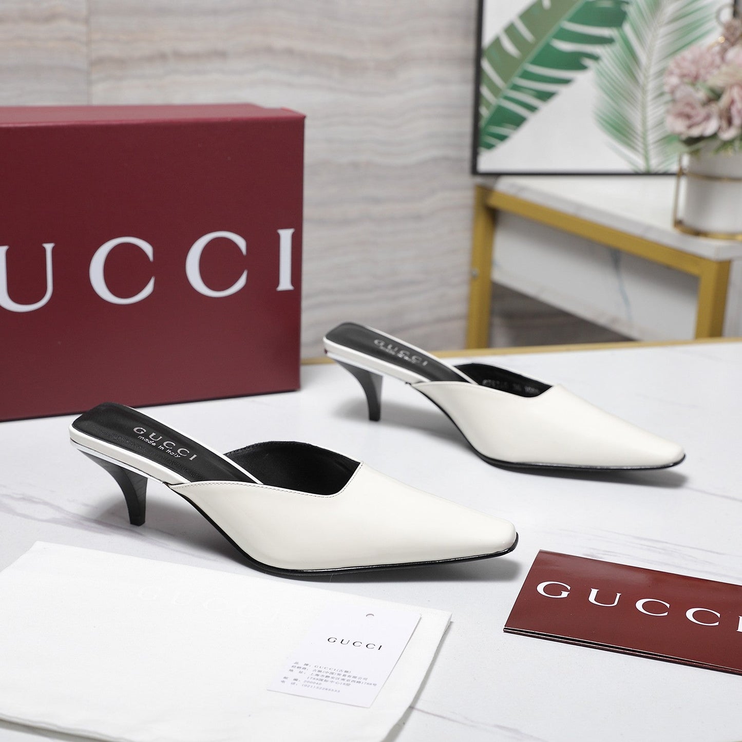 GG Cruise 2026 Mule 60mm White Sheepskin 601084