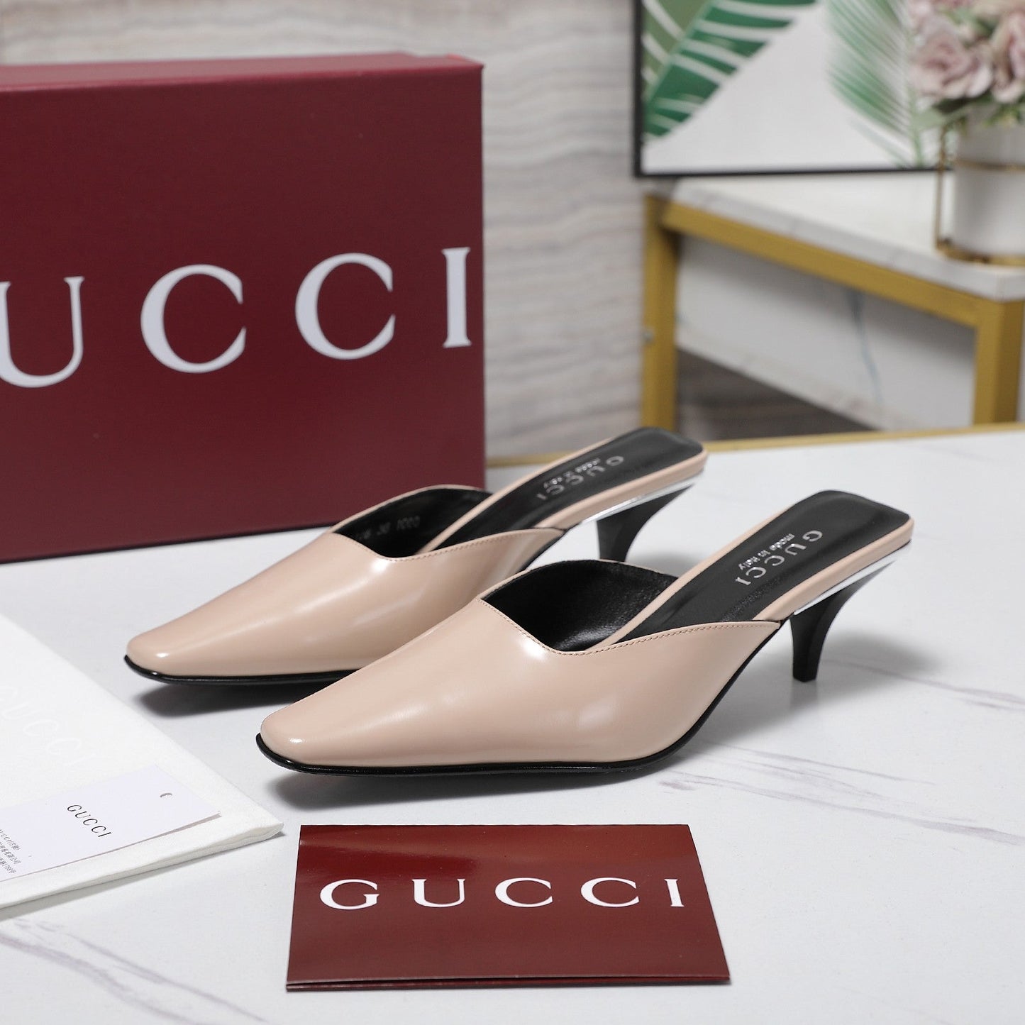 GG Cruise 2026 Mule 60mm Light Beige Sheepskin 601085