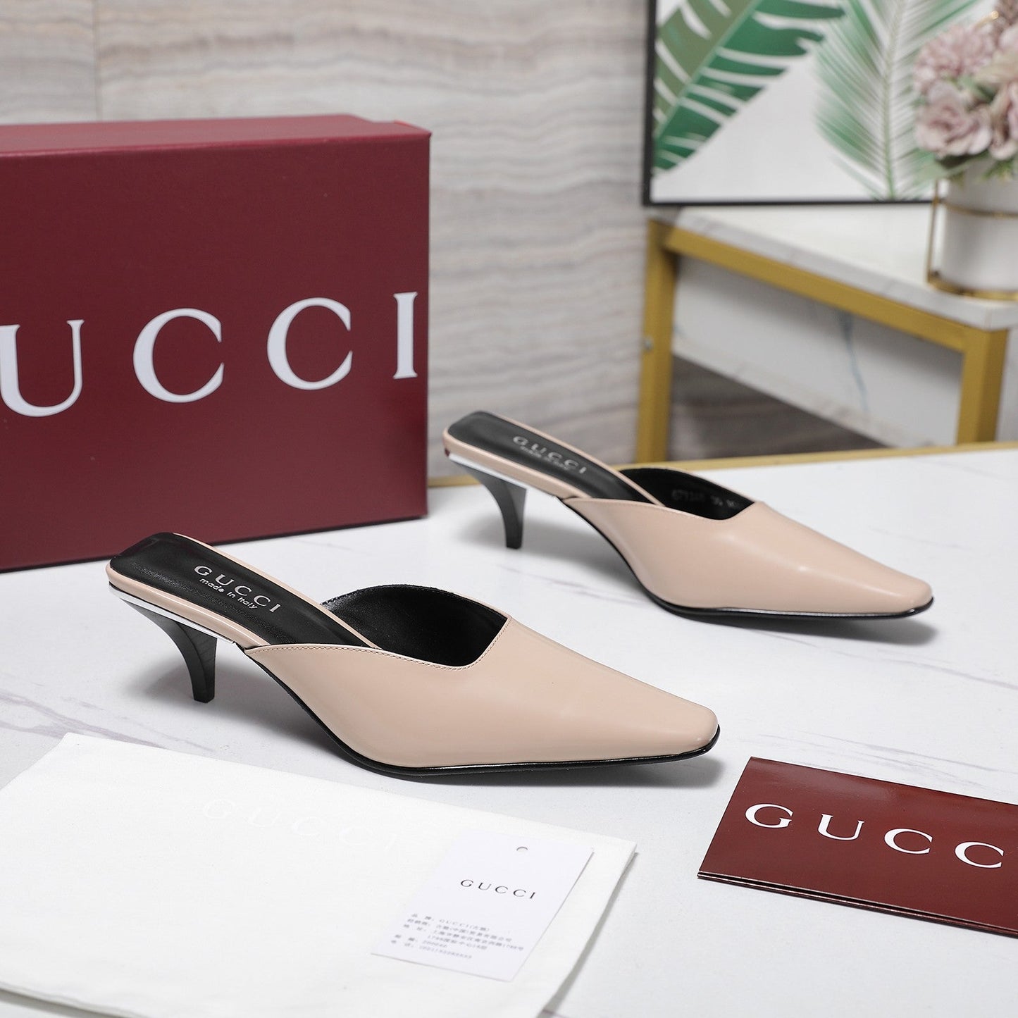 GG Cruise 2026 Mule 60mm Light Beige Sheepskin 601085