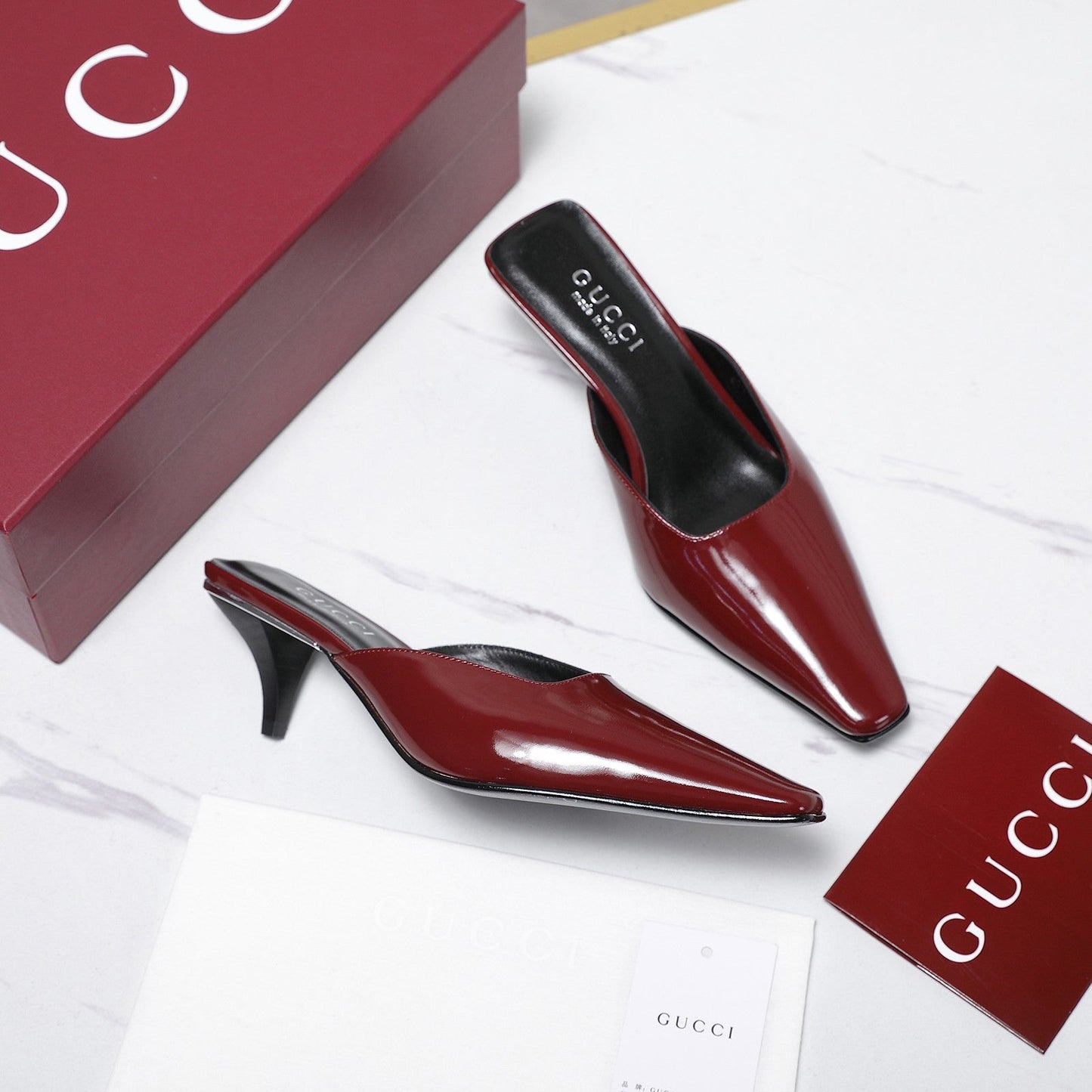 GG Cruise 2026 Mule 60mm Burgundy Sheepskin 601086