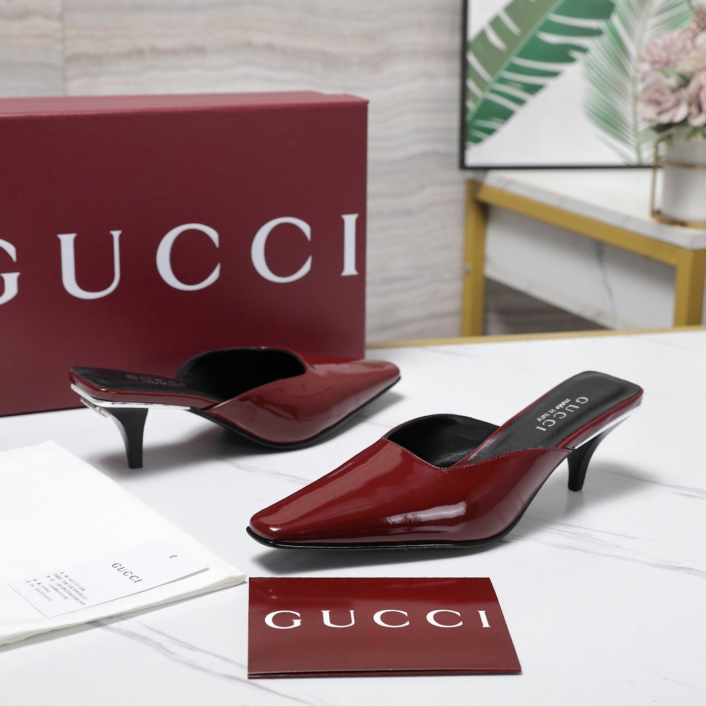 GG Cruise 2026 Mule 60mm Burgundy Sheepskin 601086