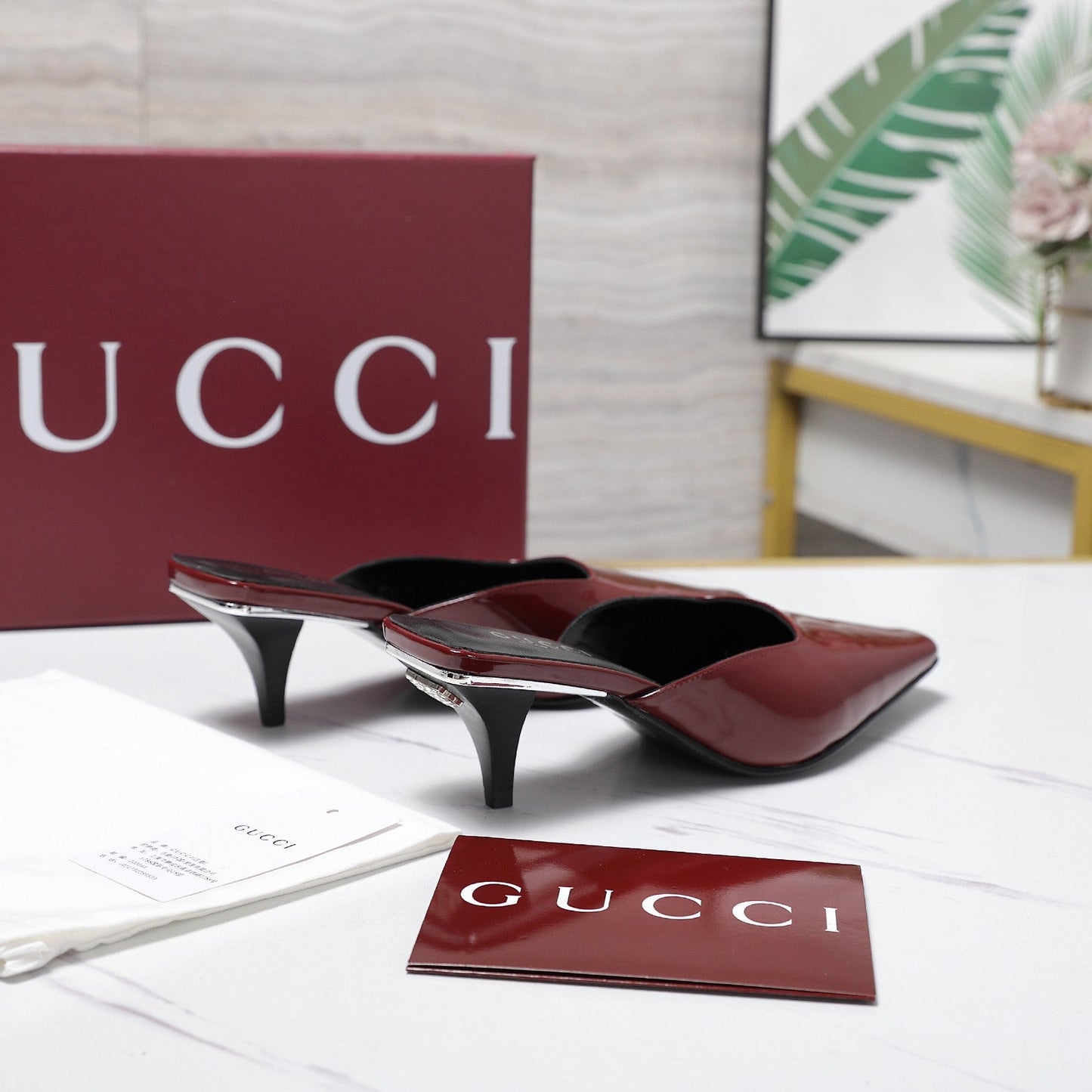 GG Cruise 2026 Mule 60mm Burgundy Sheepskin 601086