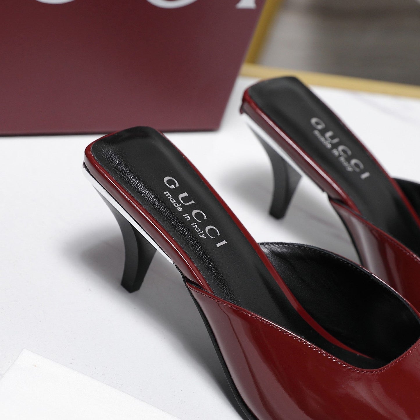 GG Cruise 2026 Mule 60mm Burgundy Sheepskin 601086