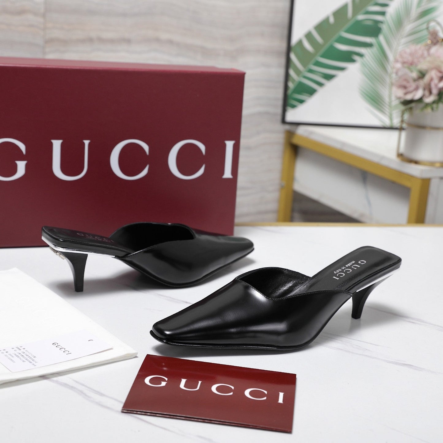 GG Cruise 2026 mule 60mm Black Sheepskin 601088