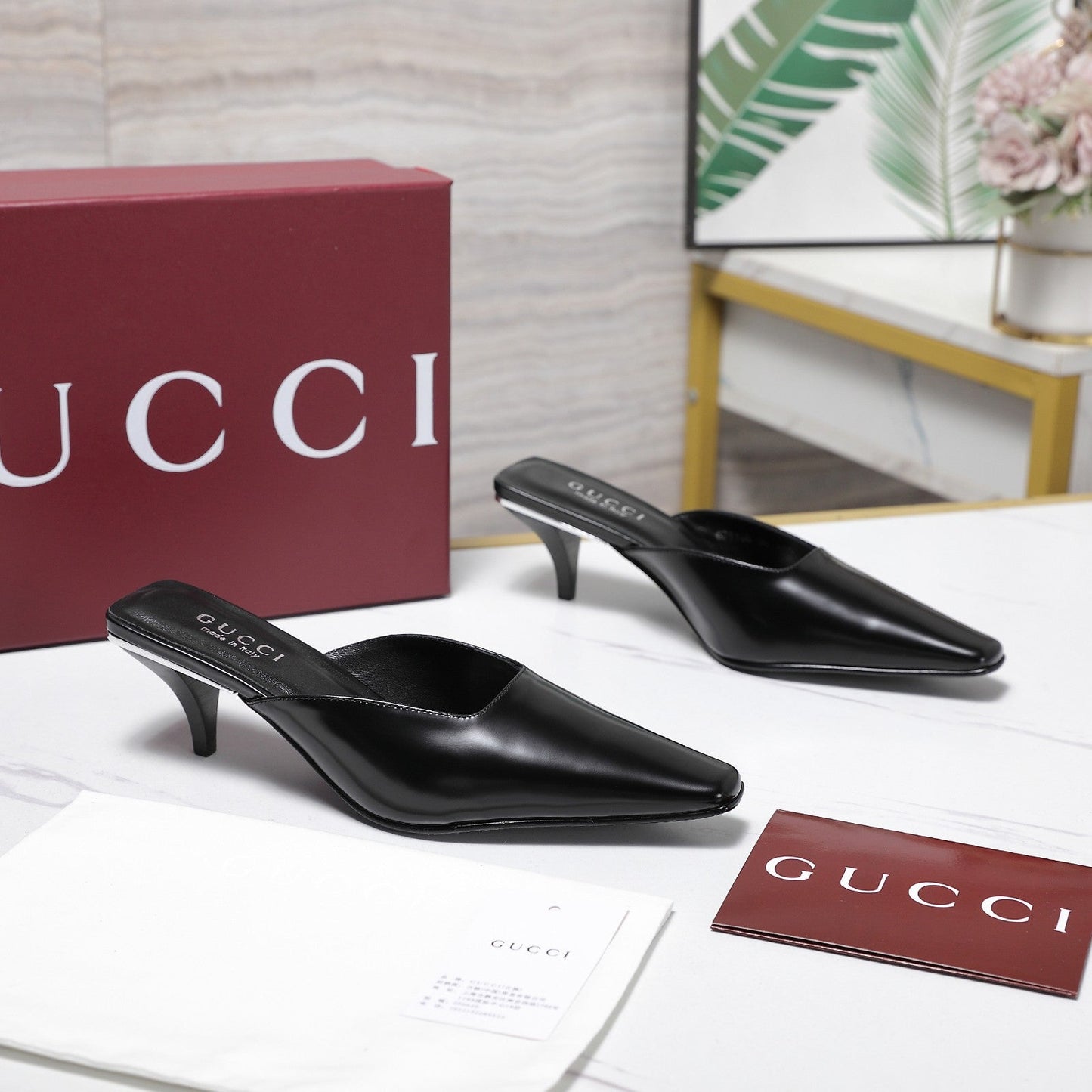 GG Cruise 2026 mule 60mm Black Sheepskin 601088