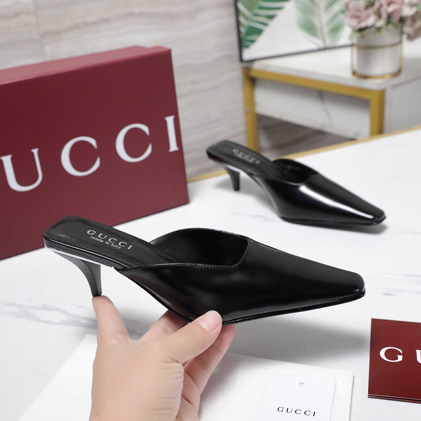 GG Cruise 2026 mule 60mm Black Sheepskin 601088