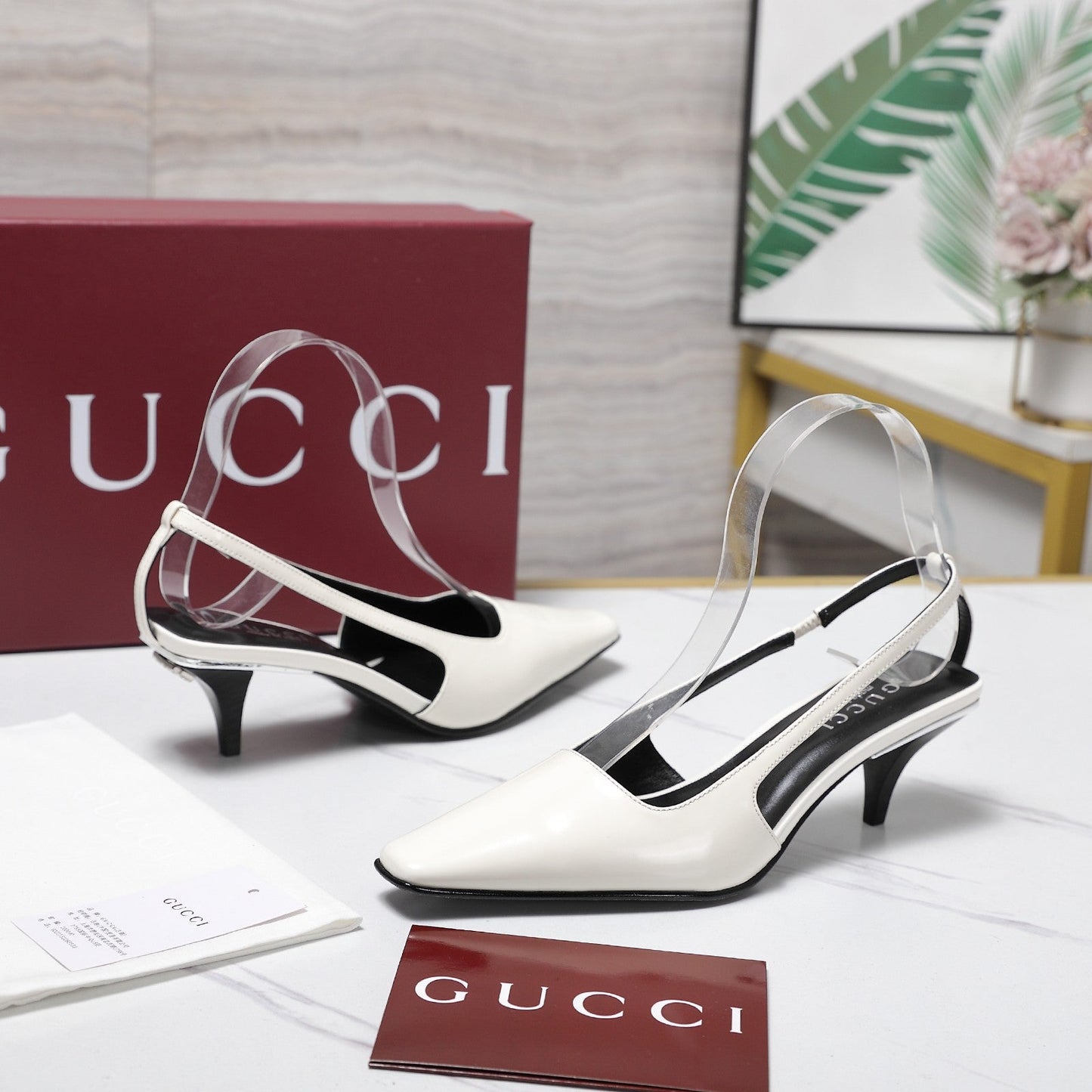 GG Cruise 2026 Slingback 55mm White Sheepskin 601089