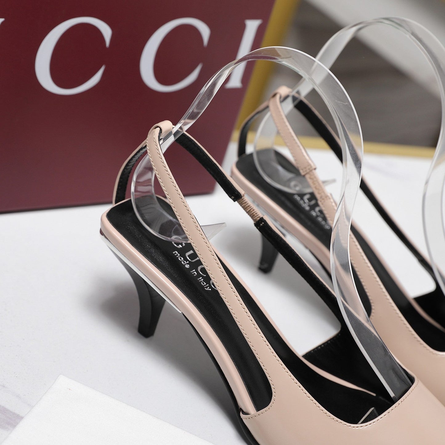 GG Cruise 2026 Slingback 55mm Light Beige Sheepskin 601090