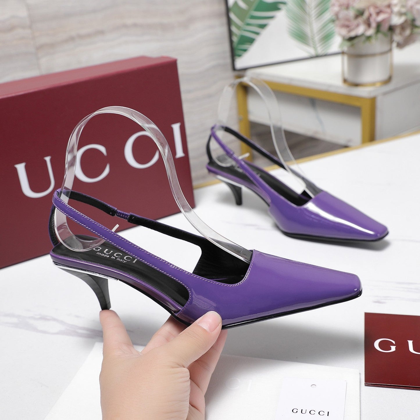 GG Cruise 2026 Slingback 55mm Purple Sheepskin 601091