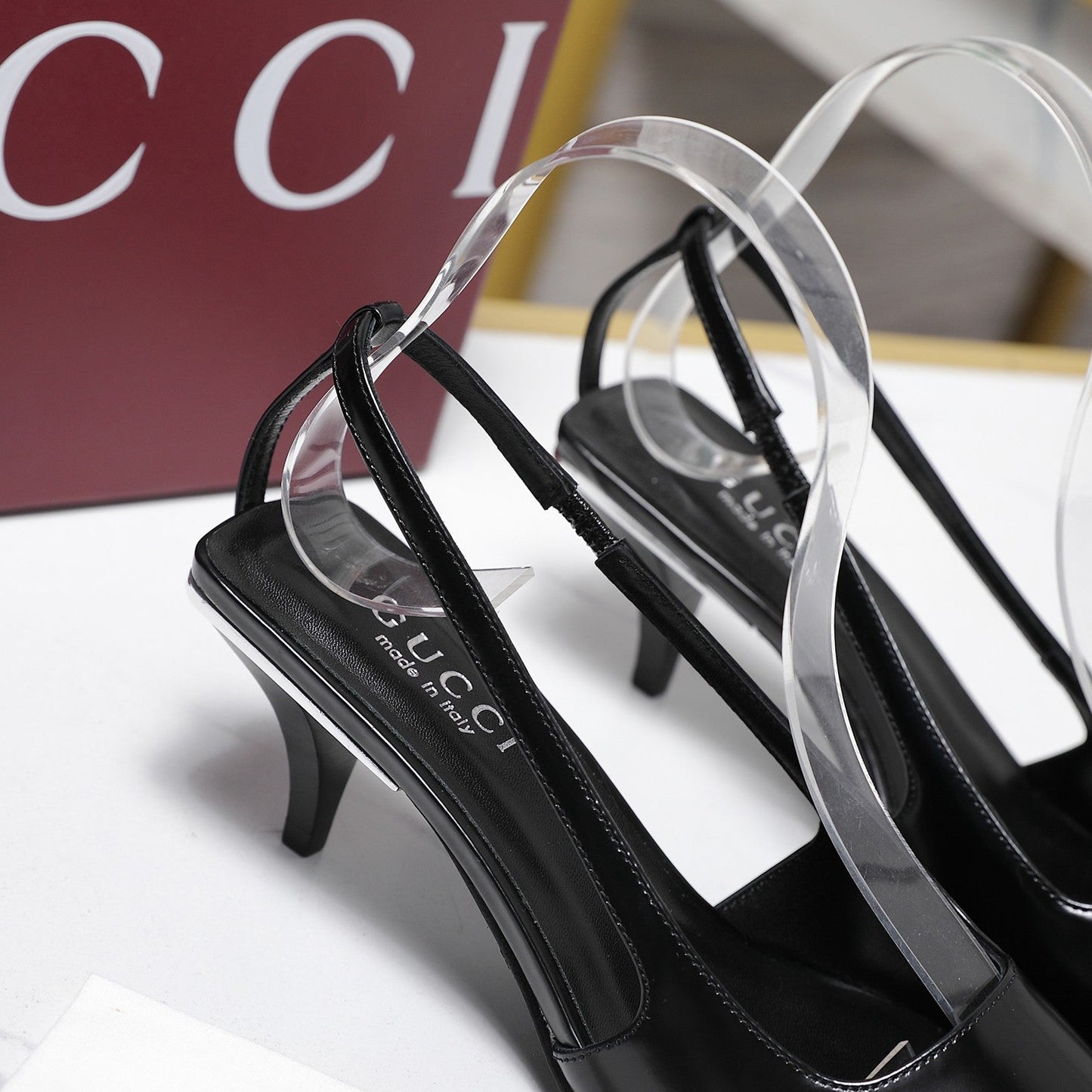 GG Cruise 2026 Slingback 55mm Black Sheepskin 601093