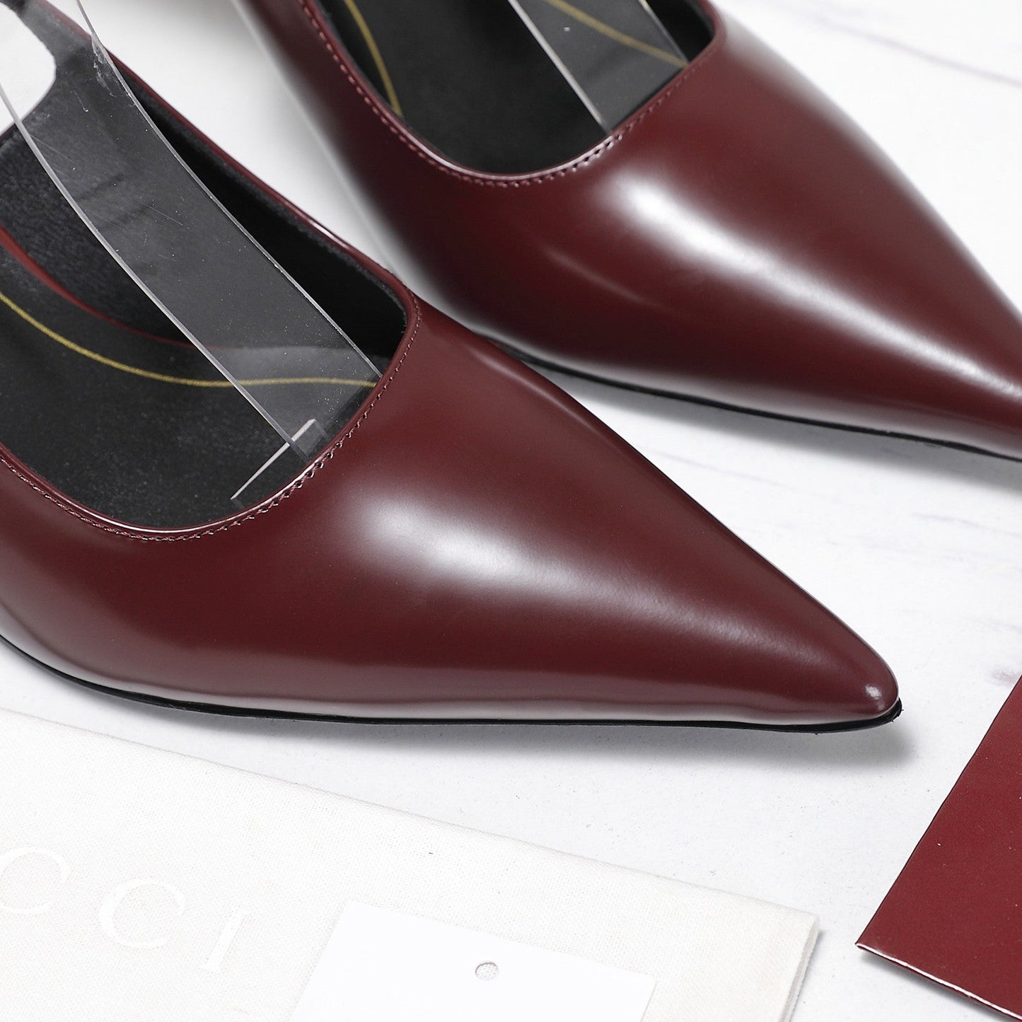 GG Castello Slingback 7.5cm Burgundy Sheepskin 864303
